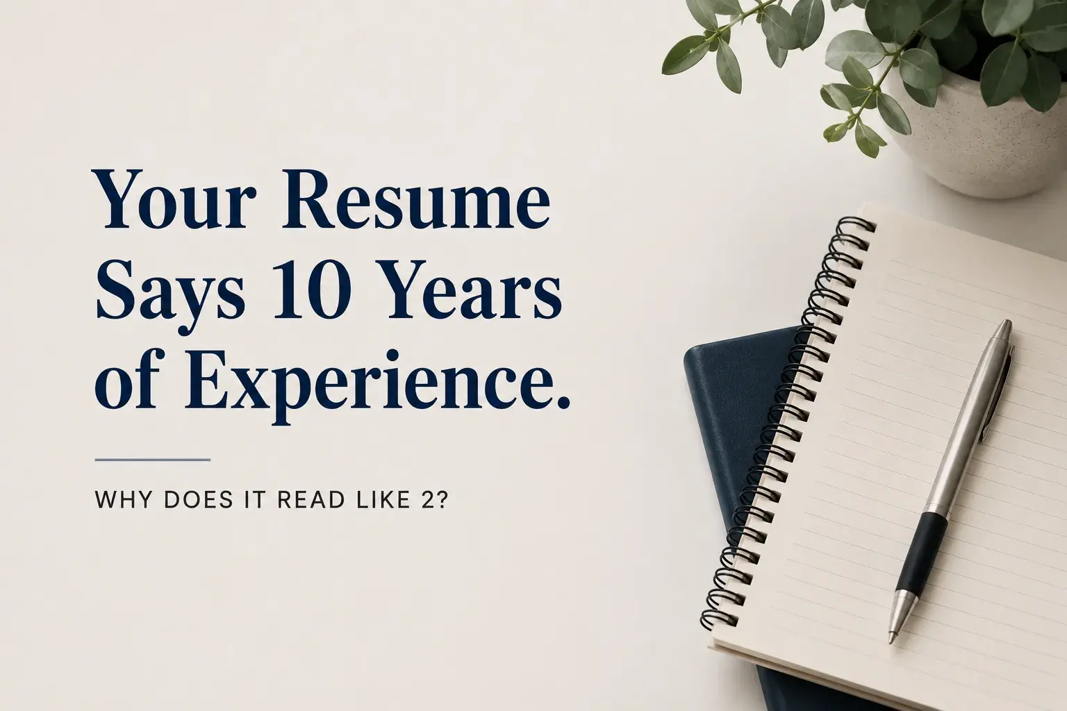 Your Resume Says 10 Years of Experience Why Does It Read Like 2