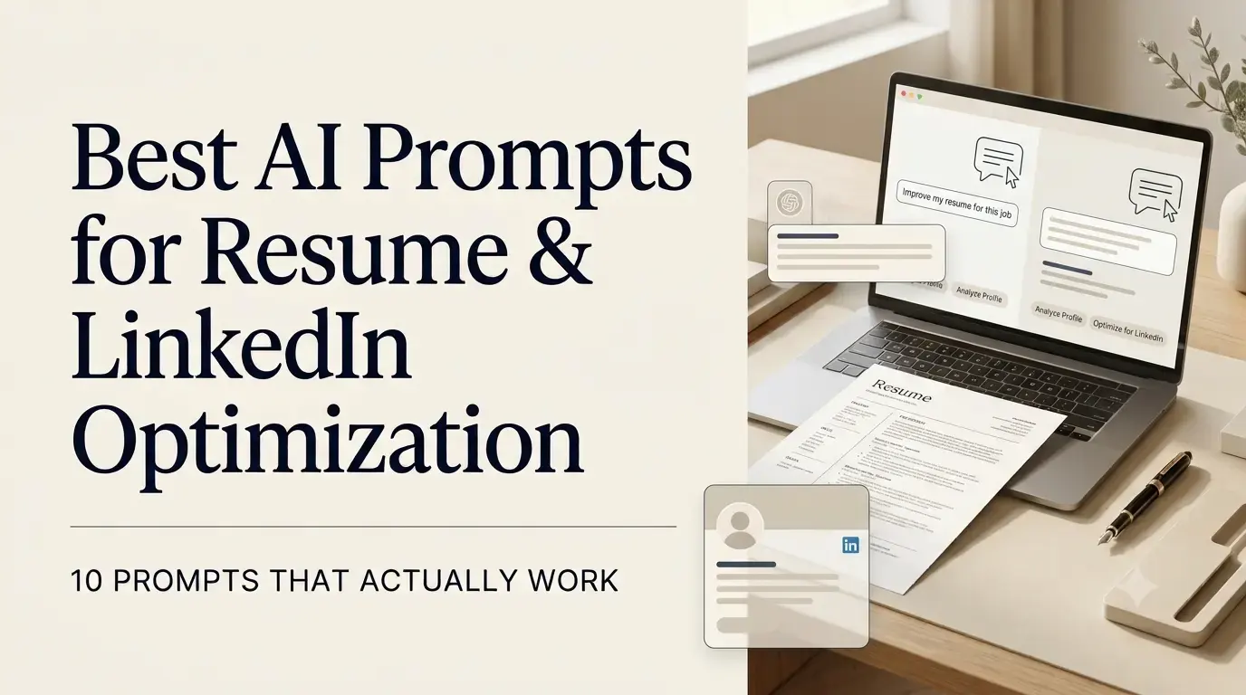 Best AI Prompts for Resume Writing and LinkedIn Optimization (That Actually Work)