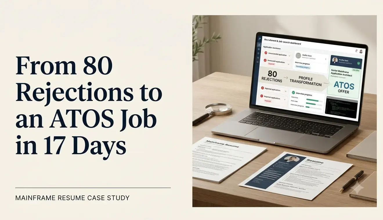 Mainframe Resume Case Study: From 80 Rejections to Atos Job in 17 Days