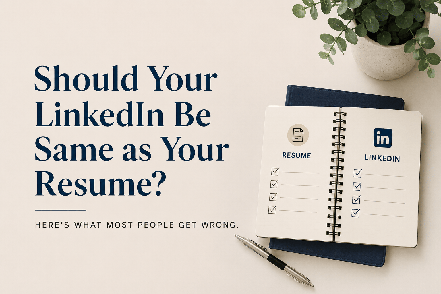 Should your Linkedin be same as your Resume